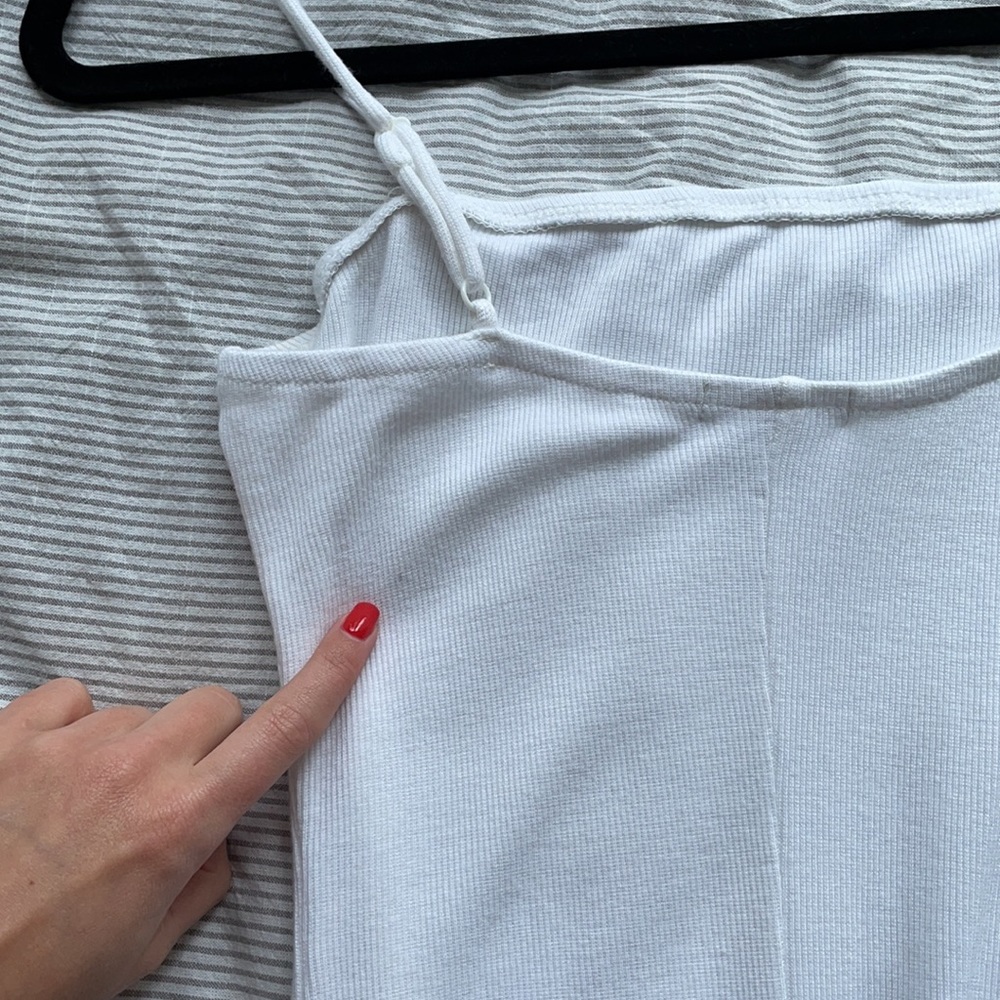 Charlotte Russe White Square Neck Tank Bodysuit - Picture 5 of 13